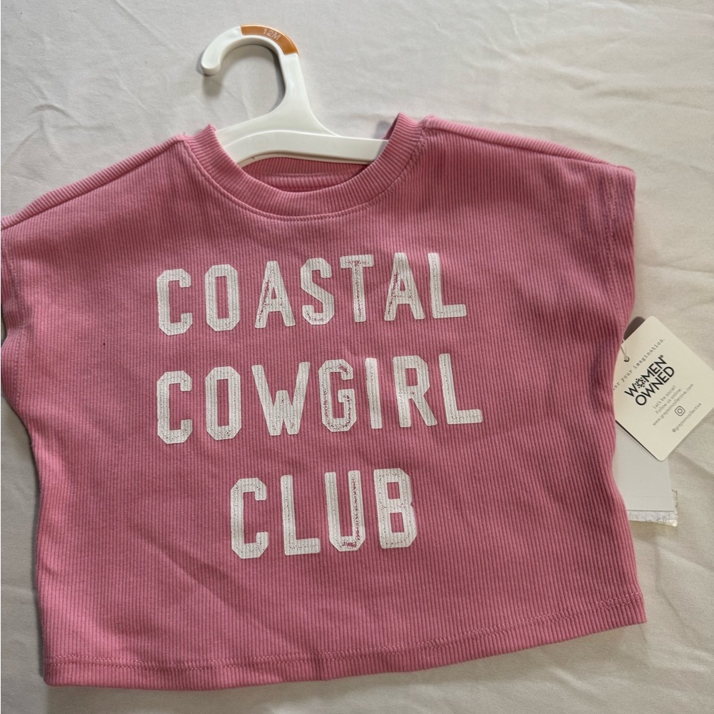 Coastal Cowgirl Club Pink Kids Top